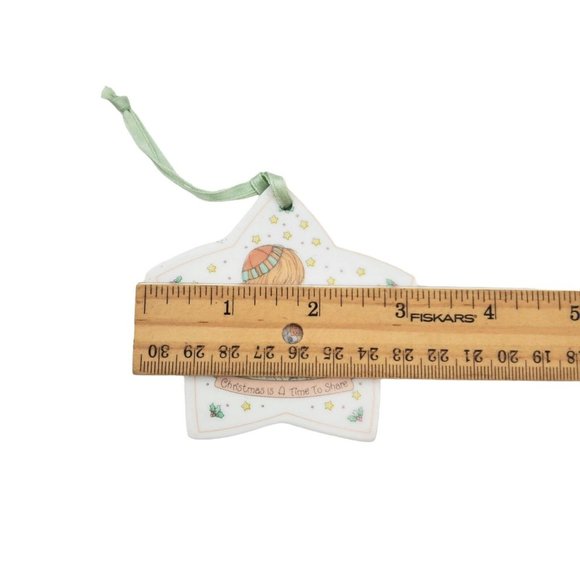 1993 Precious Moments Christmas is a Time to Share Nativity Star Ceramic Porcela - Picture 4 of 4